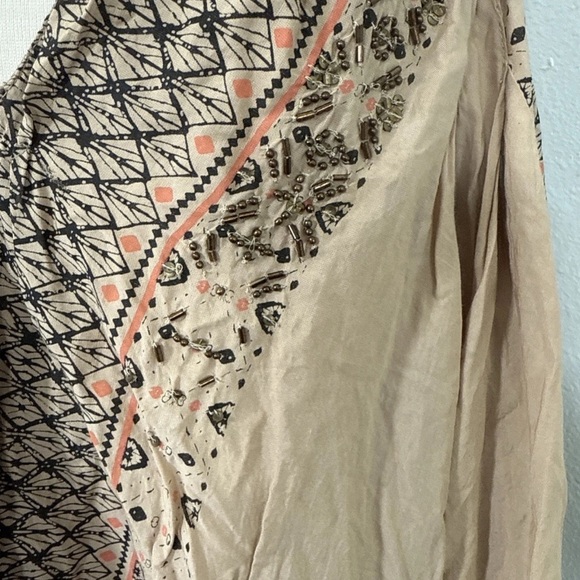 Free People Maxi Dress S Oversize Boho Merida Printed pale pink Beachy Bohemian - Picture 10 of 14